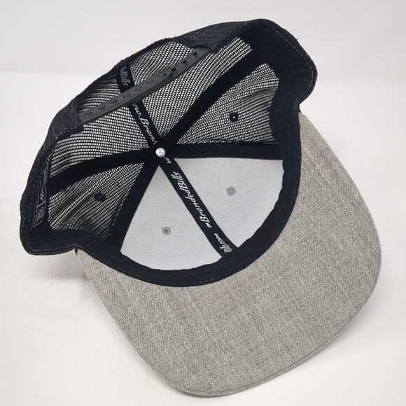 USA Snapback Trucker Hat Gray OS Adjustable Mesh Back Patriotic Branded Bills - Picture 7 of 10